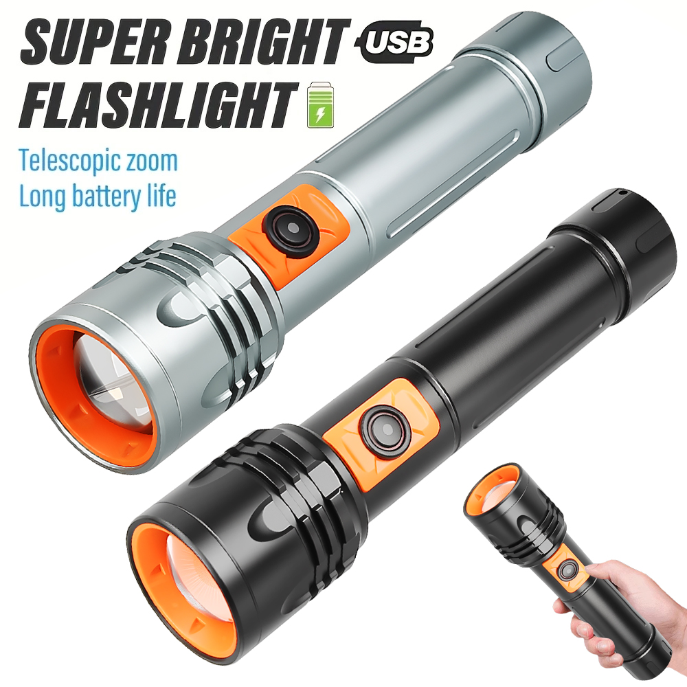 Yüksek Güçlü LED El Feneri USB - Tactical Flashlight Rechargeable incelemesi ve fiyatı